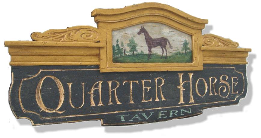 vintage style signs with horses